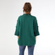 Heavenly-Luxe Short Sleeve Funnel Neck with Button Detail - Forest Green