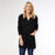 Heavenly-Luxe Zip Front Hooded Cardigan with Pockets - Black