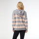 Heavenly-Luxe Stripe Pullover with Hood - Light Heather Grey/Dusty Rose