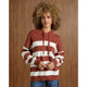 Heavenly-Luxe Stripe Pullover with Hood - Nutmeg/Cream