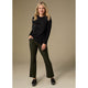 Jasmine Zip Pocket Flare Legging - Olive