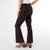 Jasmine Zip Pocket Flare Legging - Espresso