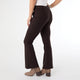 Jasmine Zip Pocket Flare Legging - Espresso