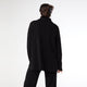 Heavenly-Luxe Cowl Neck with Rib Trim Detail - Black