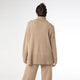 Heavenly-Luxe Cowl Neck with Rib Trim Detail - Beige Heather