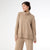 Heavenly-Luxe Cowl Neck with Rib Trim Detail - Beige Heather