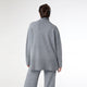 Heavenly-Luxe Cowl Neck with Rib Trim Detail - Mid Heather Grey