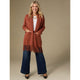 Heavenly-Luxe Mid Length Cardigan with Fringe - Oatmeal