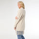Heavenly-Luxe Mid Length Cardigan with Fringe - Oatmeal