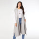 Heavenly-Luxe Contrast Rib Vest with Pockets - Light Heather Grey
