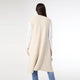 Heavenly-Luxe Contrast Rib Vest with Pockets - Oatmeal
