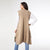 Heavenly-Luxe Contrast Rib Vest with Pockets - Beige Heather
