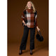 Loren Colorblock Poncho - Nutmeg/Black/Natural