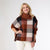 Loren Colorblock Poncho - Nutmeg/Black/Natural
