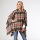 Copacabana Hooded Poncho - Black/Olive/Red