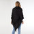 Stephany Turtleneck Poncho - Black