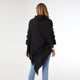 Stephany Turtleneck Poncho - Black