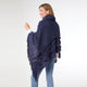 Stephany Turtleneck Poncho - Navy