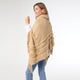 Stephany Turtleneck Poncho - Natural