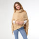 Stephany Turtleneck Poncho - Natural