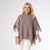 Hayes Cable Knit Poncho - Dusty Plum