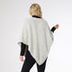 Christa Eyelash Poncho - Cream/Black