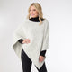 Christa Eyelash Poncho - Cream/Black