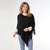 Annie Poncho With Fringe - Black