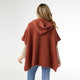 Whitman Hooded Poncho With Pockets - Rust