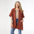 Whitman Hooded Poncho With Pockets - Rust