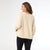 Relaxed Ciana Pullover Sweater with Lattice Back - Cream
