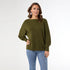 Relaxed Ciana Pullover Sweater with Lattice Back