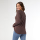 Alexis Super Soft Top with Snap Cuff - Chocolate