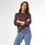 Alexis Super Soft Top with Snap Cuff - Chocolate