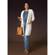 Ciana Lattice Back Cardigan with Pockets - Chocolate