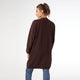 Ciana Lattice Back Cardigan with Pockets - Chocolate