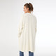 Ciana Lattice Back Cardigan with Pockets - Winter White
