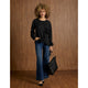 Taleah Long Sleeve Ruffle Blouse - Black