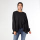 Taleah Long Sleeve Ruffle Blouse - Black