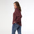 Michela Long Sleeve V-Neck Top - Raisin
