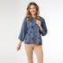 Gisella 3/4 Sleeve Top with Circle Bursts
