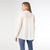 Nadina Button Front Blouse with Textured Detail - Ivory