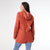 Maddie Hooded Tunic Top - Rust