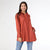Maddie Hooded Tunic Top - Rust