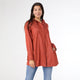 Maddie Hooded Tunic Top - Rust