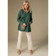 Maddie Hooded Tunic Top - Green