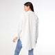 Dominique Tunic Top with Ruffle Bottom - White