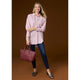 Tianna Striped Tunic Top with Cinched Sleeve - White/Black