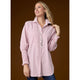 Tianna Striped Tunic Top with Cinched Sleeve - White/Black