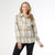 Becca Flannel Shirt with Distressing - Ivory/Blue/Brown